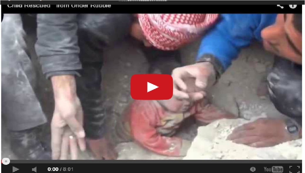Miracle Happened: Baby Buried Alive, Rescued From Rubble In Syria