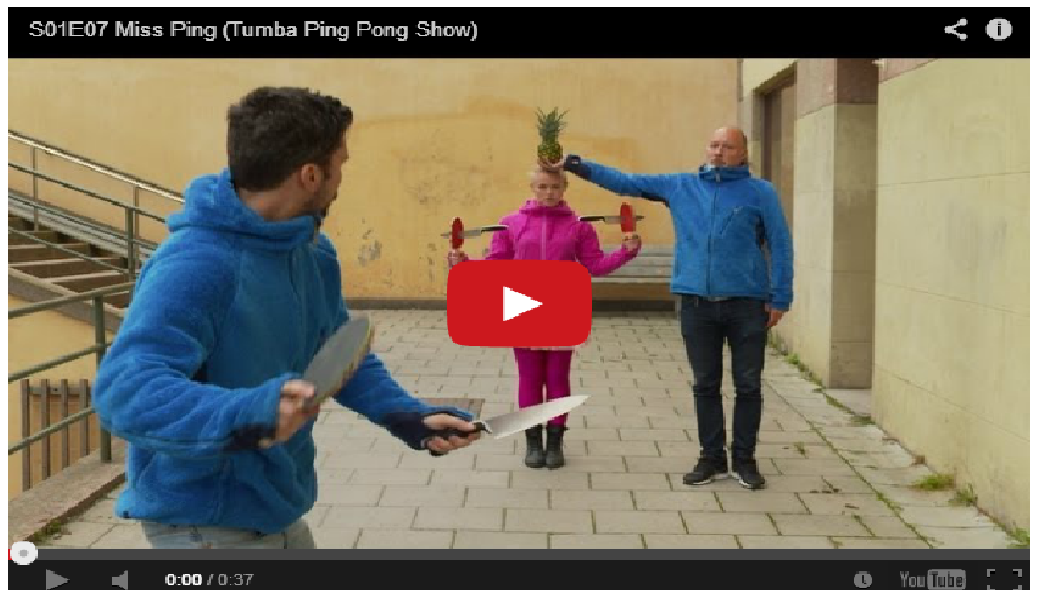 Unbelievable Ping-Pong Knife Throwing Stunt