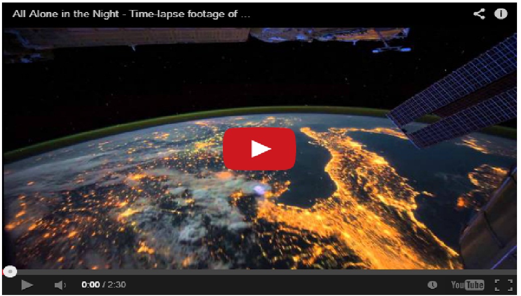Amazing !! Time lapse footage of the Earth as seen from the ISS