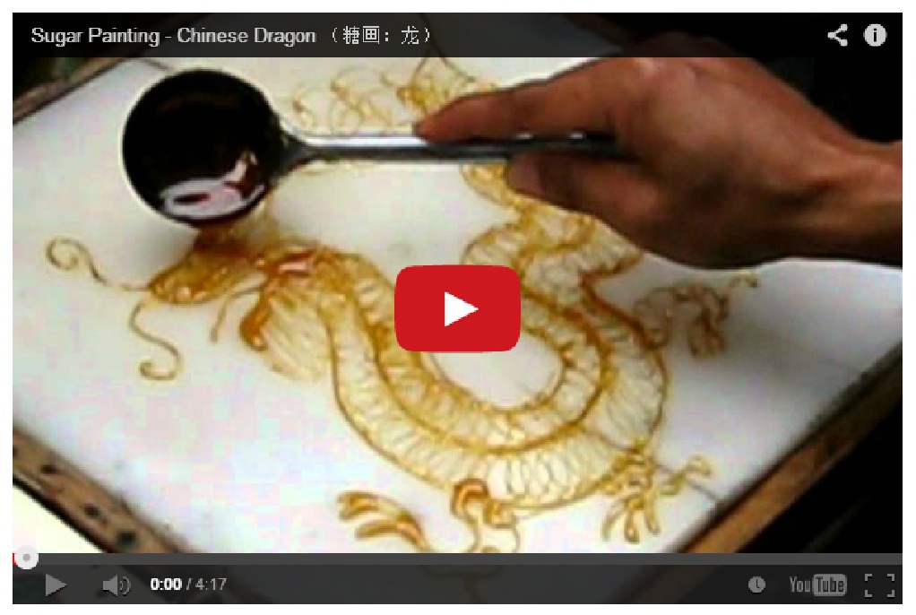 Amazing !! An artist making a dragon using melted sugar
