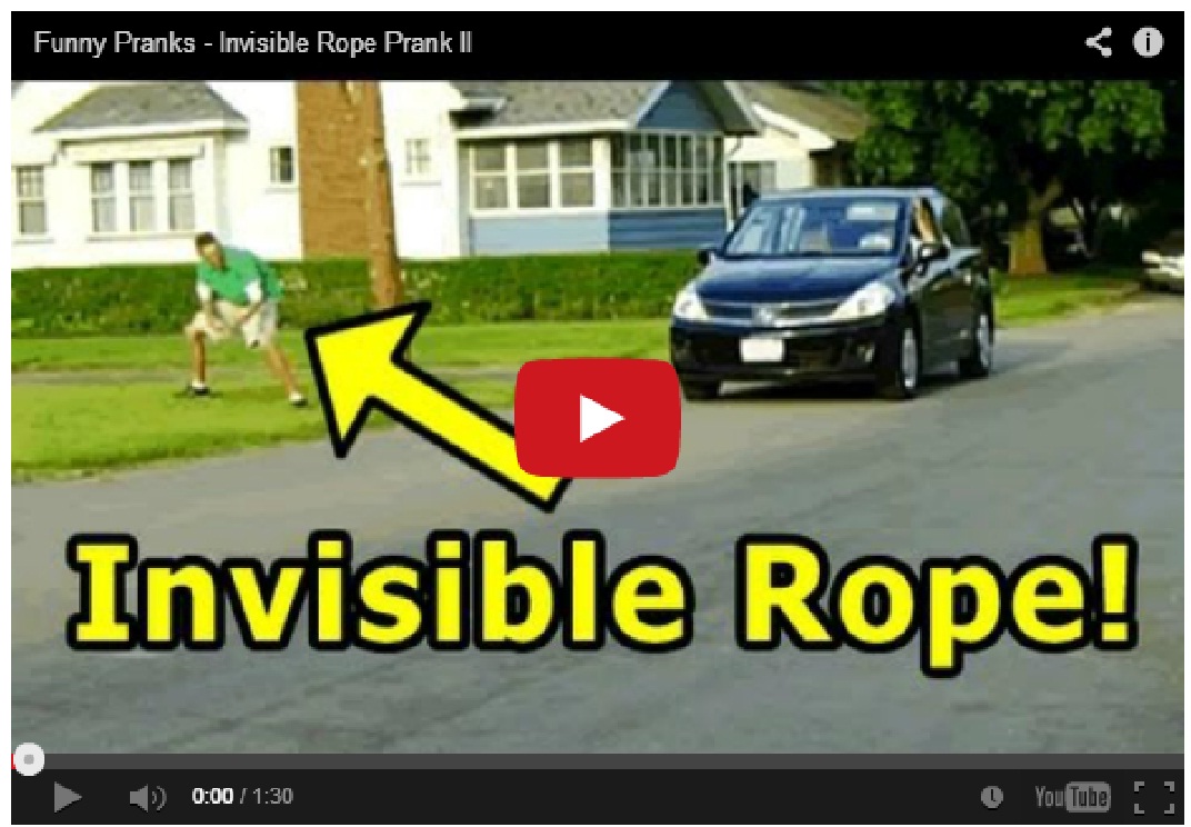 Haa..Haa.. Very Funny  – Making people fool with invisible rope prank