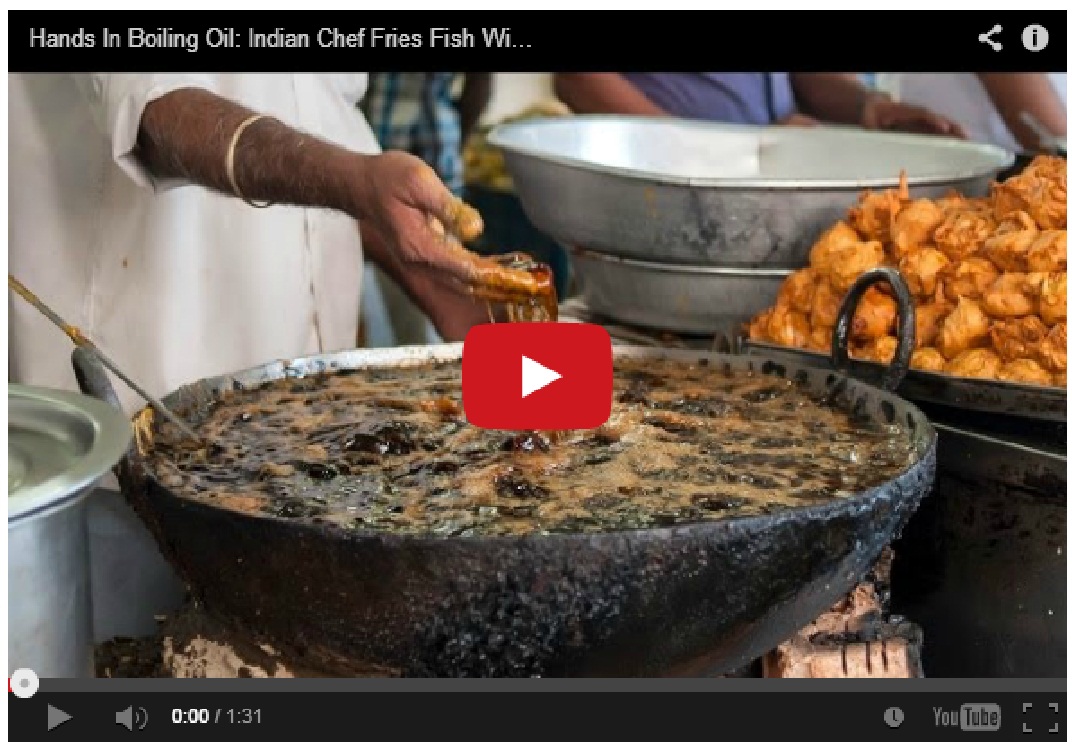 OMG!! Hands In Boiling Oil: Chef Fries Fish With Bare Hands