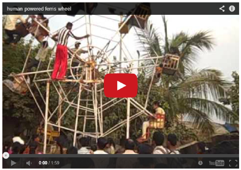 Human powered Ferris wheel