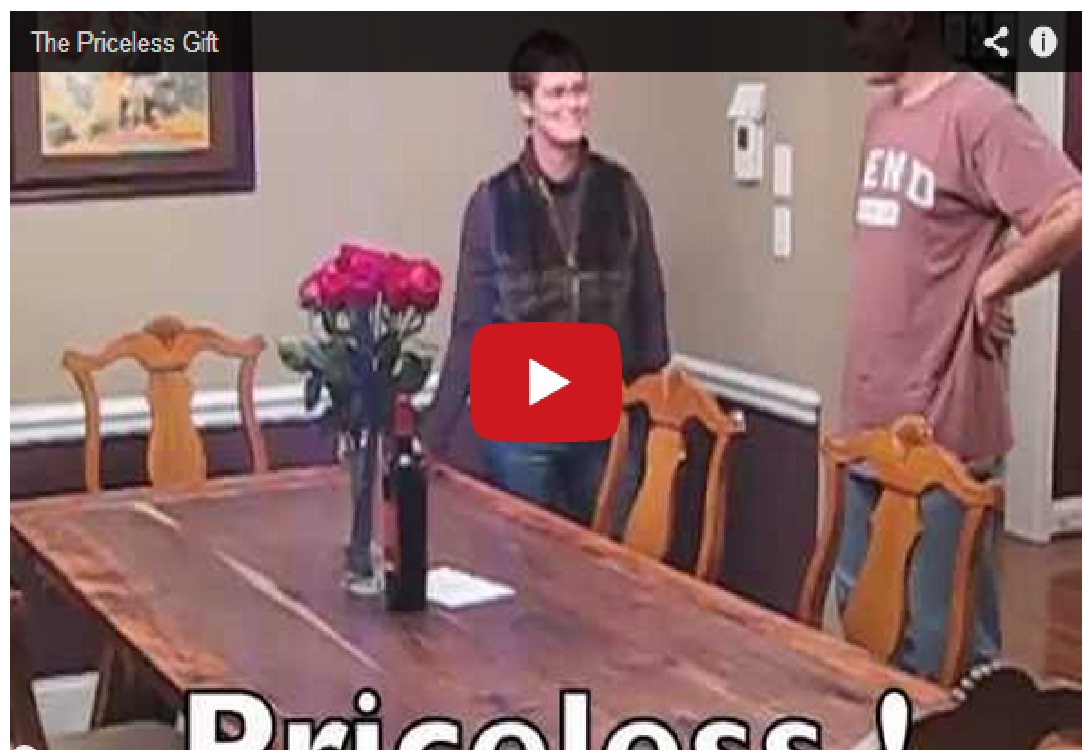 So Cute !! Man gives his wife a priceless gift