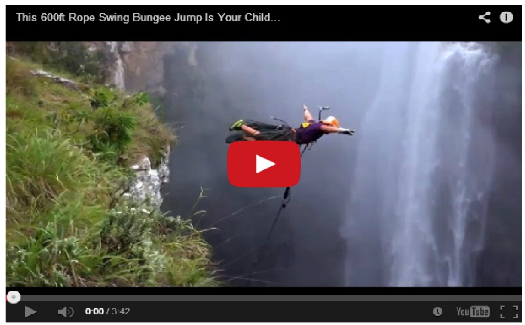 Amazing !! Can you jump from this height ? 600ft rope swing bungee jump