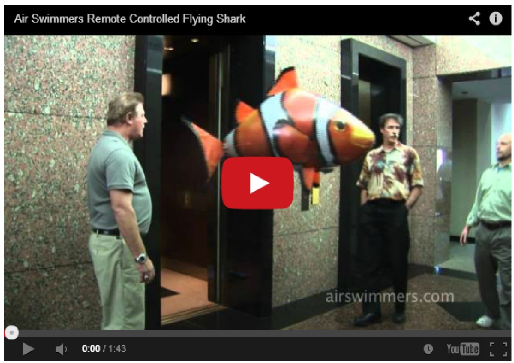 Amazing !! Air swimmers remote controlled flying shark
